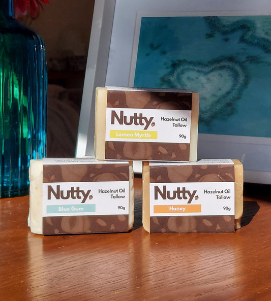 Nutty Tallow & Hazelnut Soap Bar (90g)